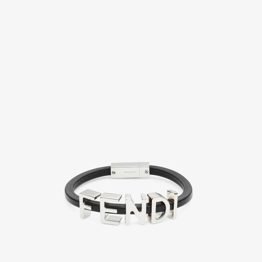 Uomo Fendi Bracciali | Bracciale Fendigrafia Nero