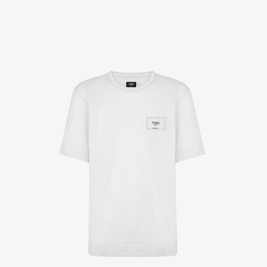 Uomo Fendi T-Shirt E Polo | Maglietta Bianco