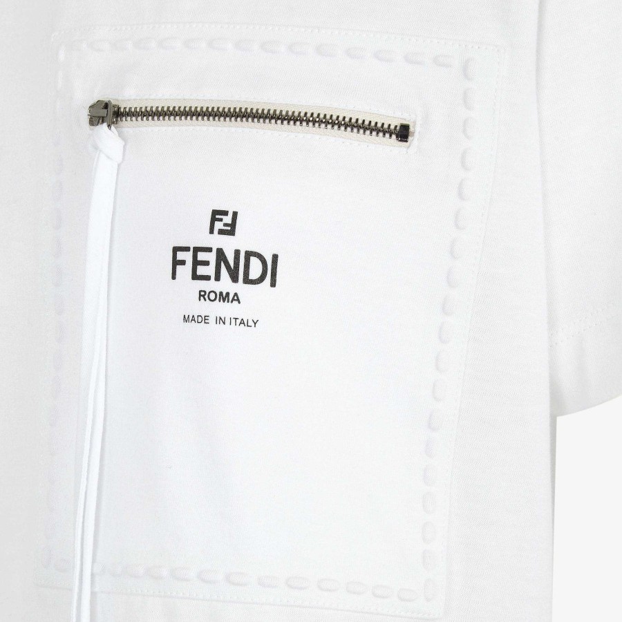 Donna Fendi Abbigliamento Sportivo | Maglietta Bianco