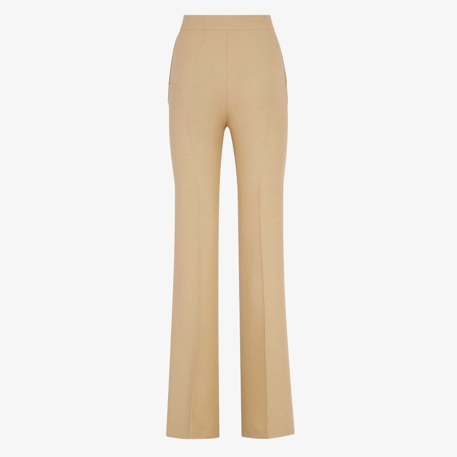 Donna Fendi Pantaloni E Pantaloncini | Pantaloni Beige