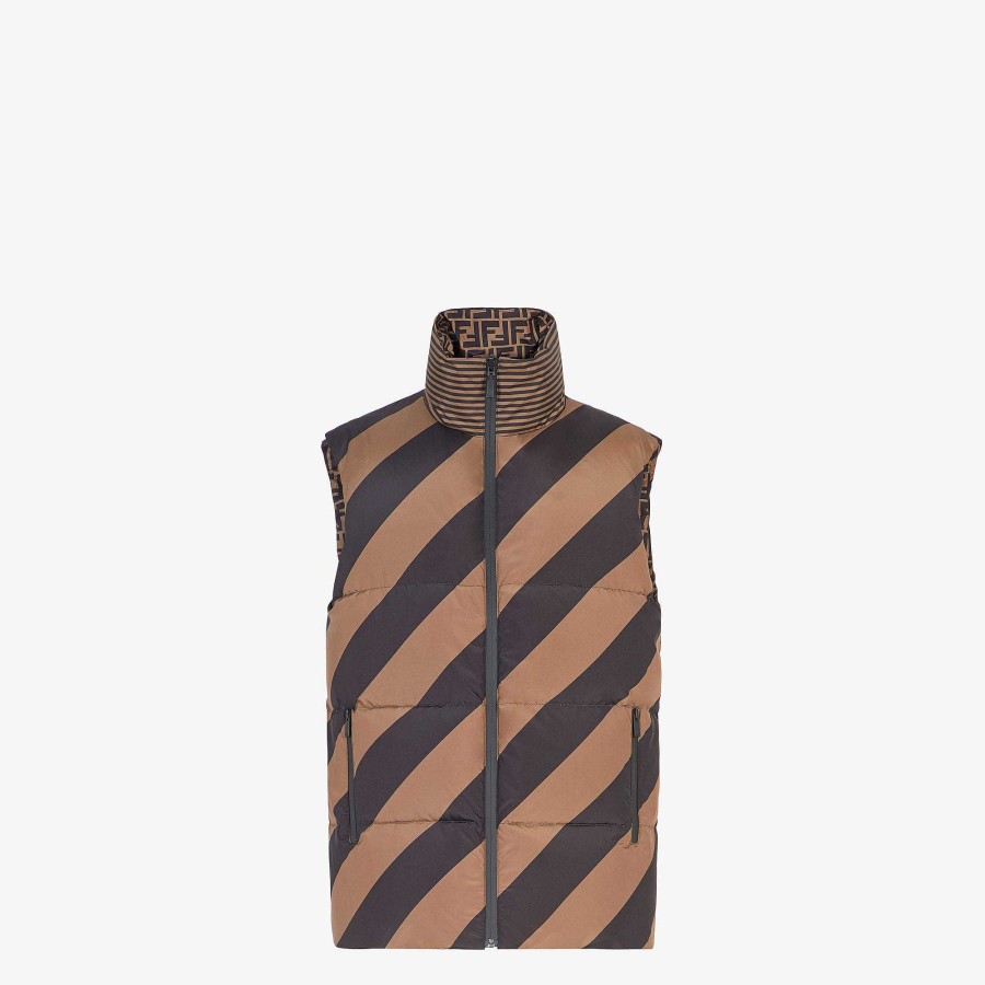 Uomo Fendi Capispalla | Gilet Marrone