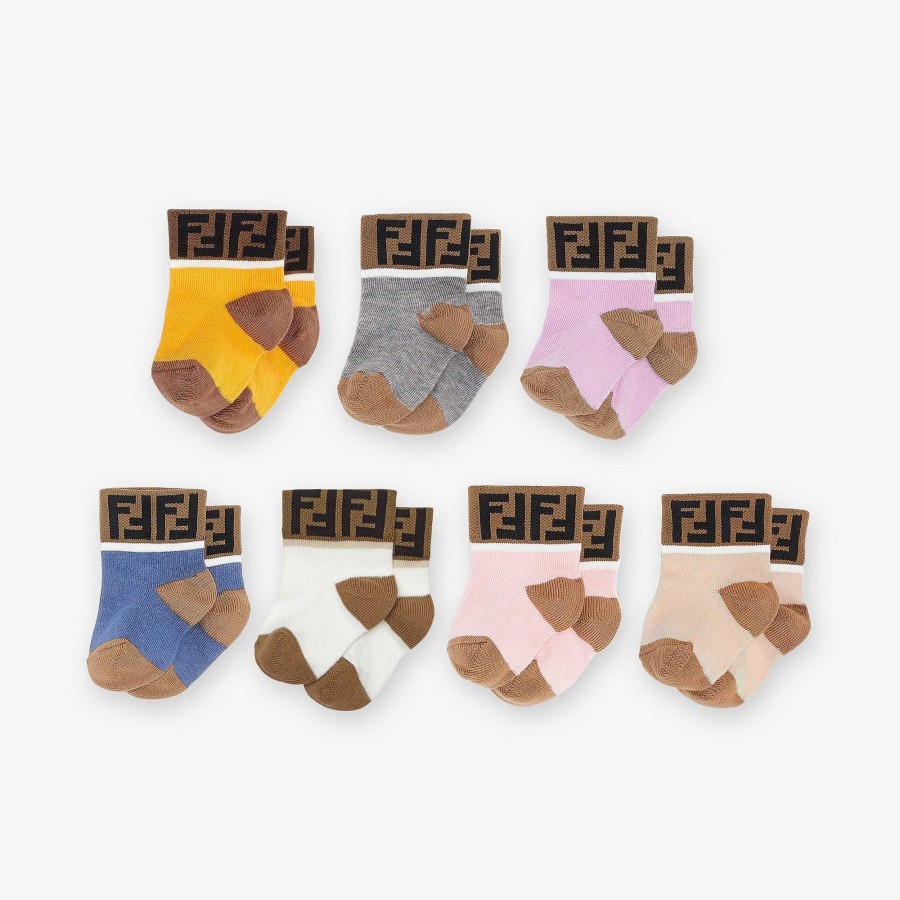 Bambini Fendi Passeggini E Accessori | Set Di Calzini