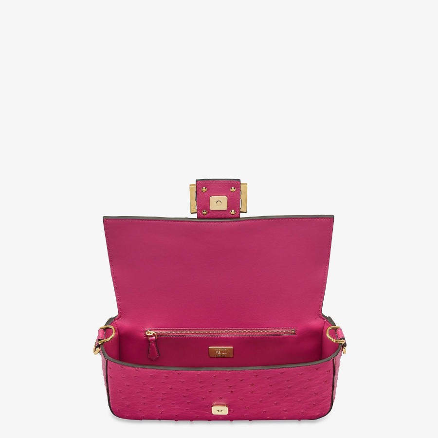 Donna Fendi Borse Esotiche | Baguette Rosa