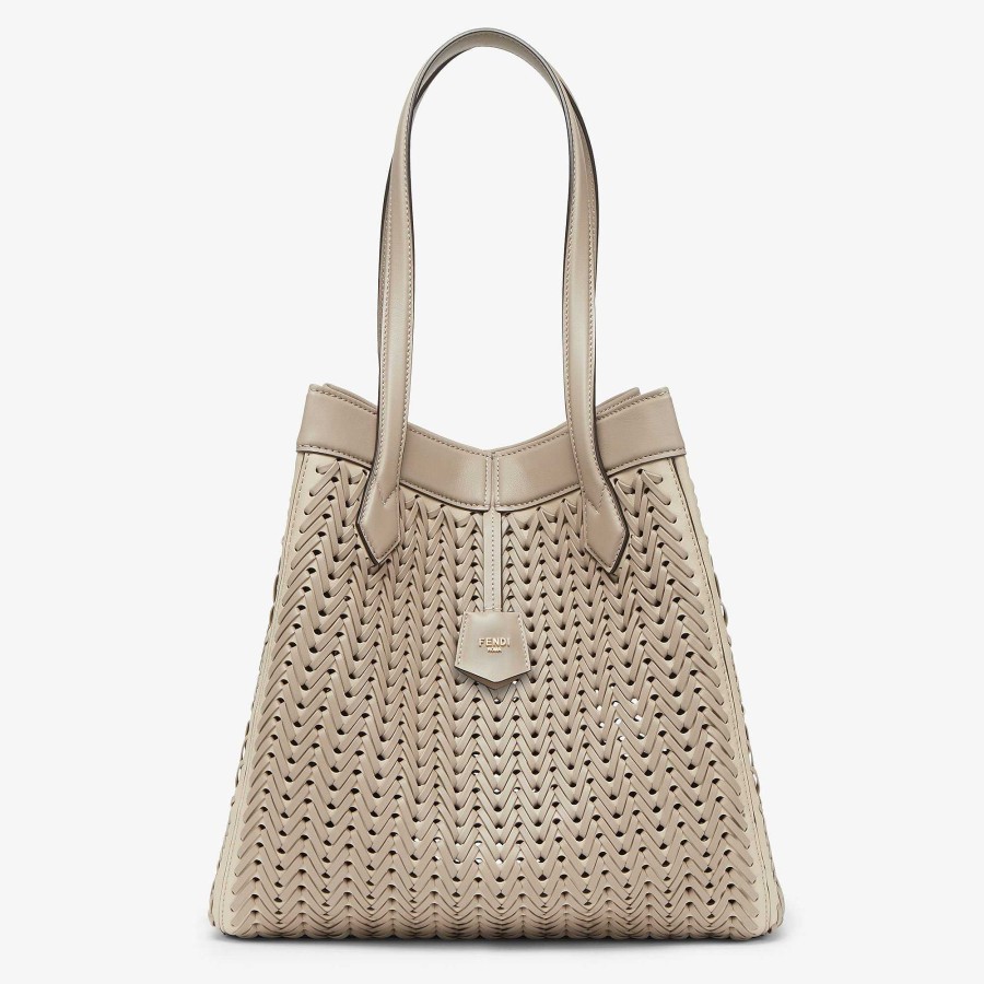 Donna Fendi Borse A Secchiello | Fendi Origami Grande Grigio