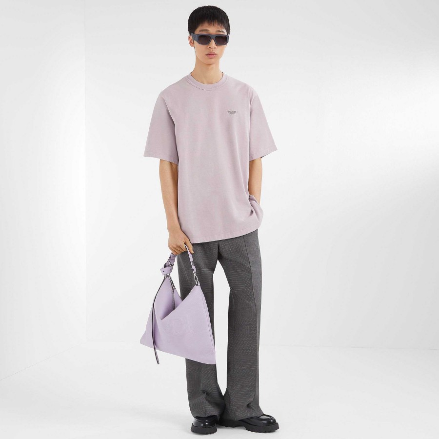 Uomo Fendi T-Shirt E Polo | Maglietta Viola