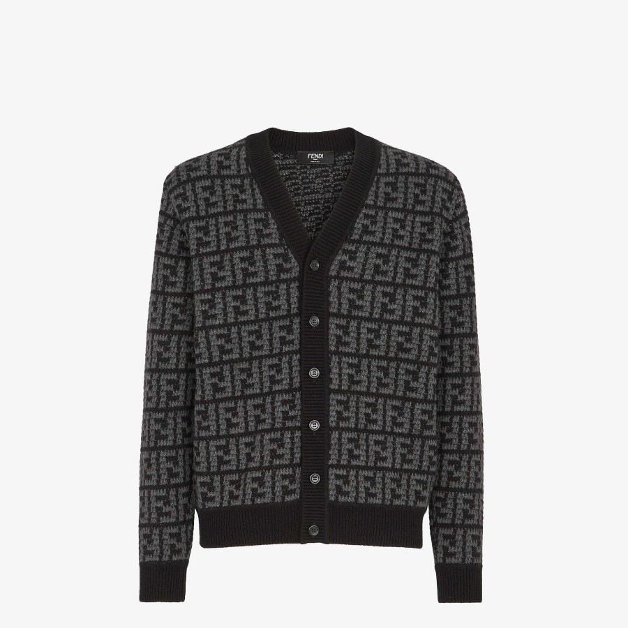 Uomo Fendi Maglieria | Cardigan Nero