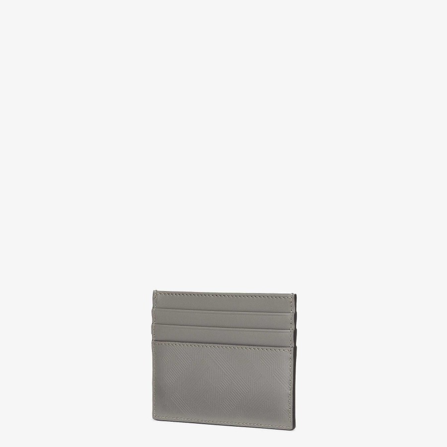 Uomo Fendi Portacarte | Portacarte Fendi Shadow Diagonale Grigio