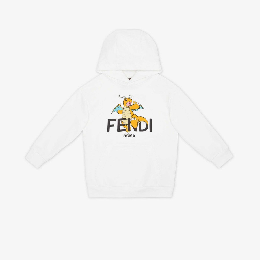 Bambini Fendi Abbigliamento | Felpa Junior Bianco