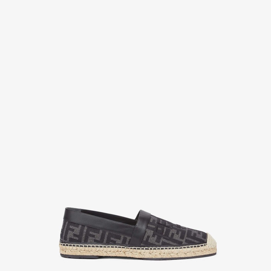 Uomo Fendi Ciabatte E Sandali | Espadrillas Nero