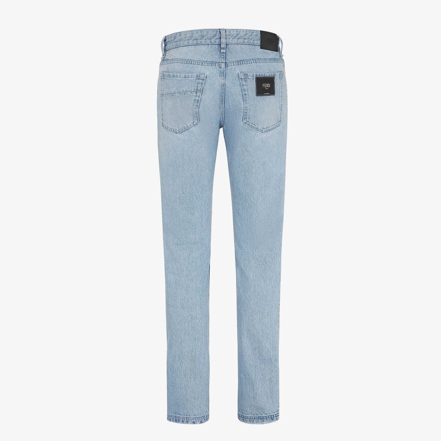 Uomo Fendi Pantaloni E Pantaloncini | Denim Blu