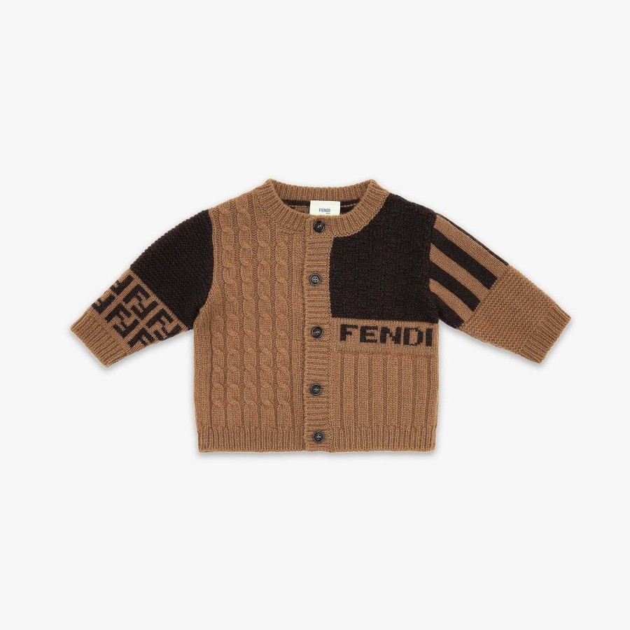 Bambini Fendi Neonato | Cardigan Per Bebe Marrone