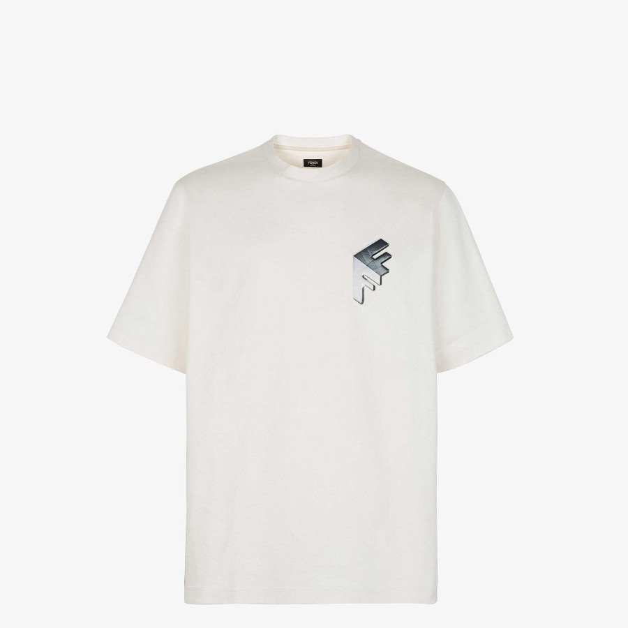 Uomo Fendi T-Shirt E Polo | Maglietta Bianco