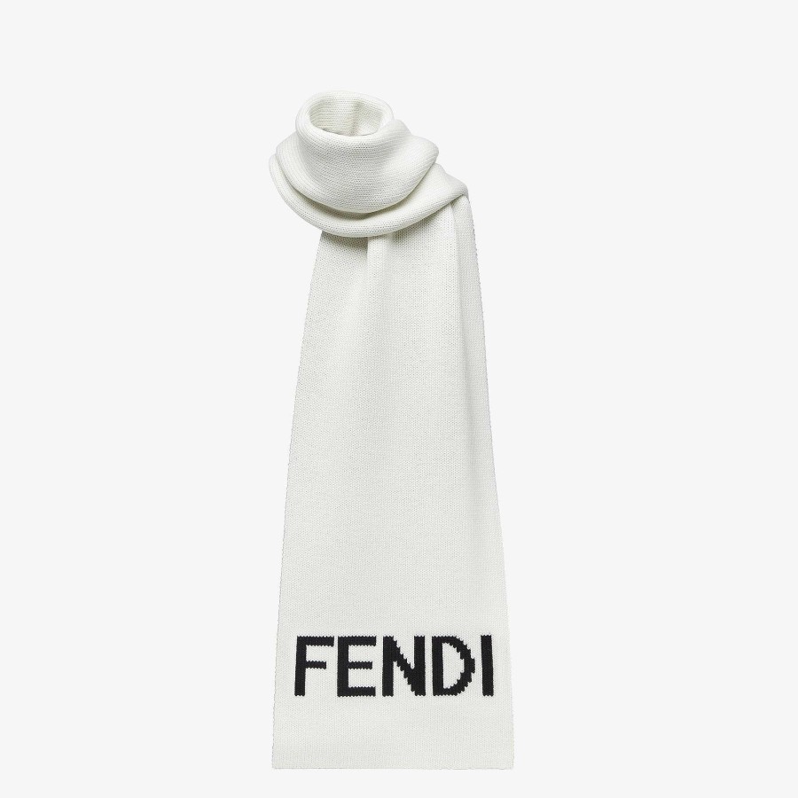 Uomo Fendi Sciarpe | Sciarpa Bianco